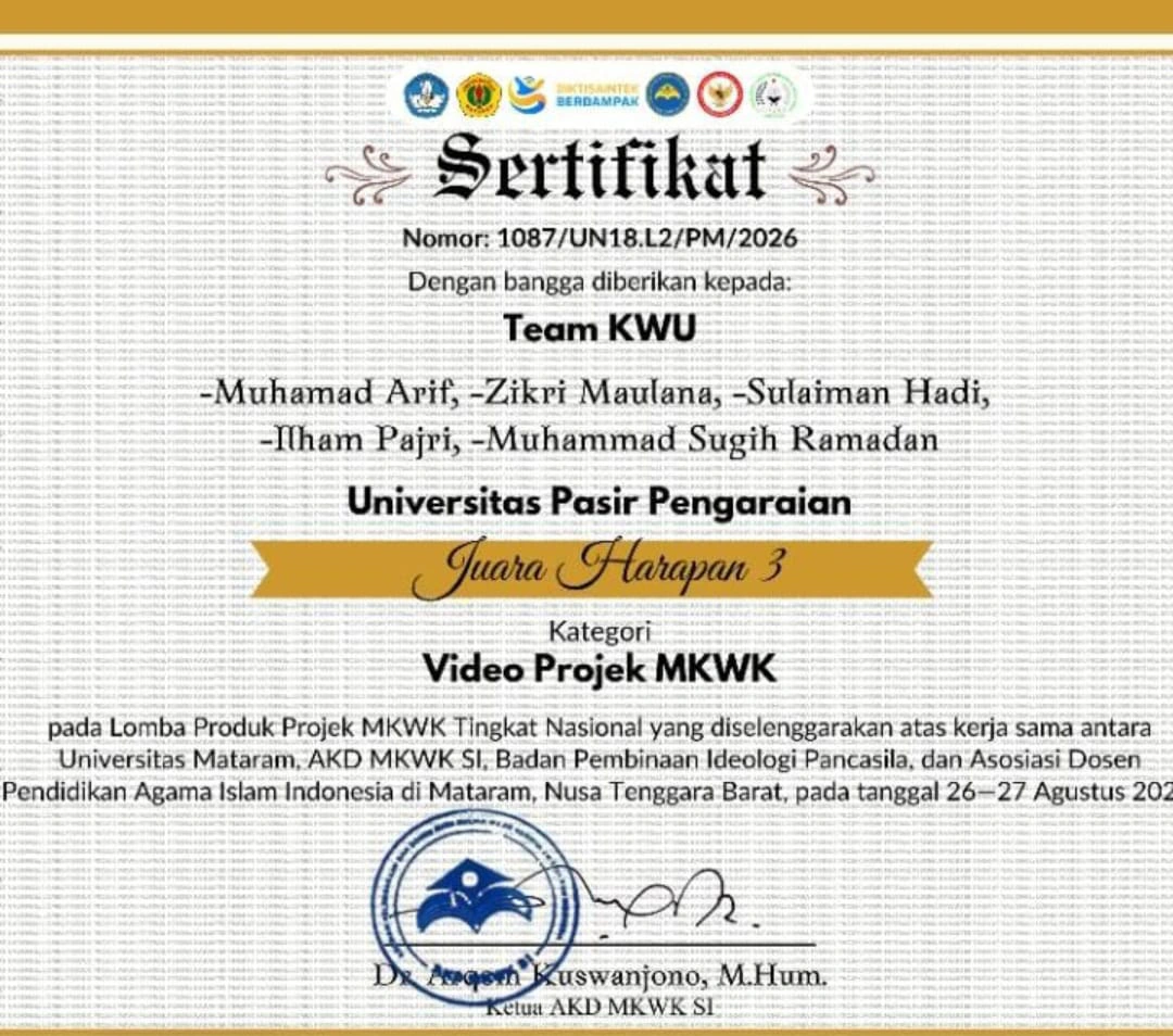 Raih Juara Harapan 3 Tingkat Nasional, Tim Mahasiswa UPP Harumkan Nama Kampus di Ajang Projek MKWK 2026